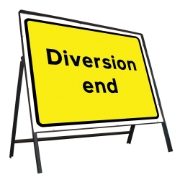 Diversion End Riveted Metal Road Sign - 1050 x 750mm